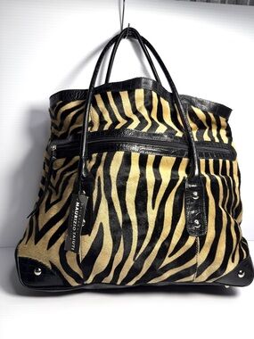 Maurizio Taiuti Zebra-Print Tote in Black and Cream